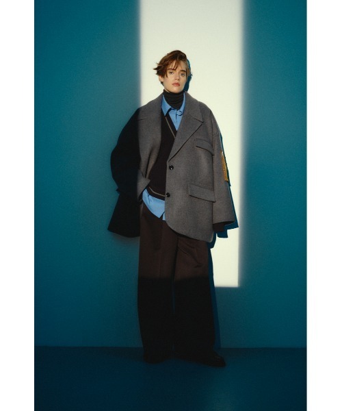 RIM.ARK（リムアーク）の「【26FW OUTER PRE ORDER】Big size single CT(ビッグ サイズ シングル コート)（その他アウター・レディース・グレー/ネイビー・FREE）」の3枚目の写真