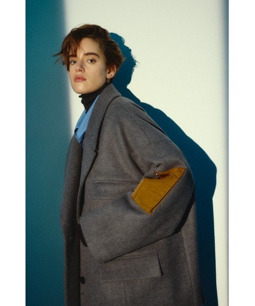 RIM.ARK（リムアーク）の「【26FW OUTER PRE ORDER】Big size single CT(ビッグ サイズ シングル コート)（その他アウター・レディース・グレー/ネイビー・FREE）」の4枚目の写真