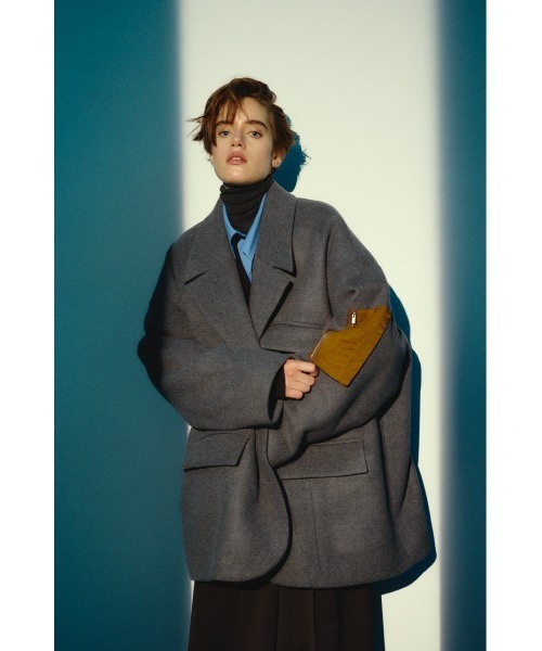 RIM.ARK（リムアーク）の「【26FW OUTER PRE ORDER】Big size single CT(ビッグ サイズ シングル コート)（その他アウター・レディース・グレー/ネイビー・FREE）」の5枚目の写真