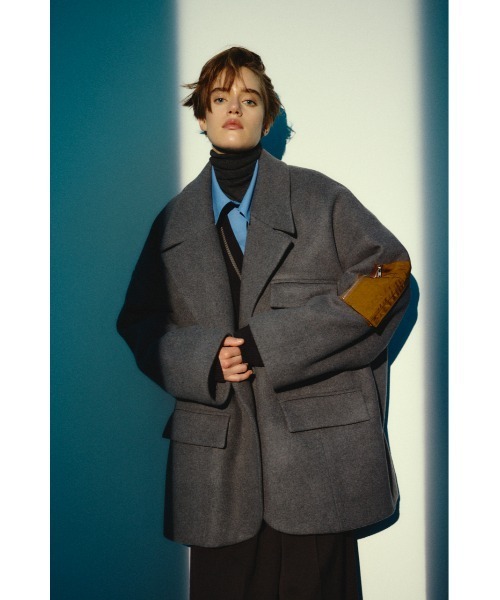 RIM.ARK（リムアーク）の「【26FW OUTER PRE ORDER】Big size single CT(ビッグ サイズ シングル コート)（その他アウター・レディース・グレー/ネイビー・FREE）」の6枚目の写真