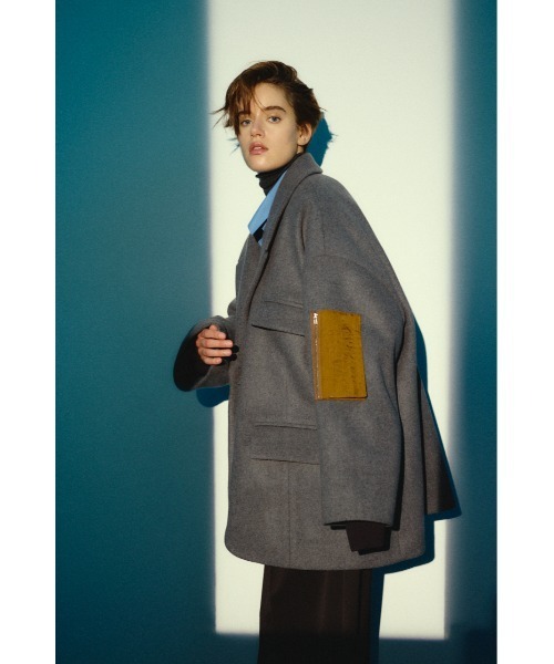 RIM.ARK（リムアーク）の「【26FW OUTER PRE ORDER】Big size single CT(ビッグ サイズ シングル コート)（その他アウター・レディース・グレー/ネイビー・FREE）」の11枚目の写真