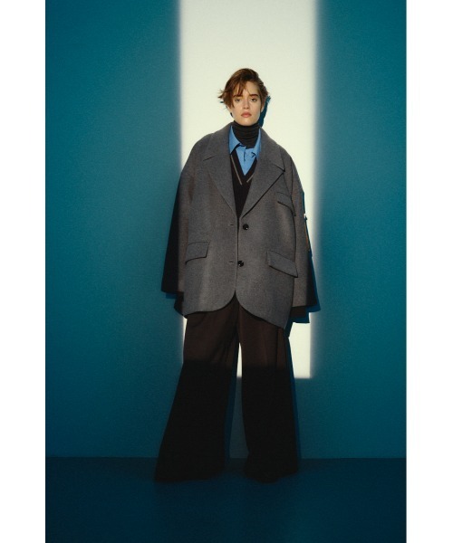 RIM.ARK（リムアーク）の「【26FW OUTER PRE ORDER】Big size single CT(ビッグ サイズ シングル コート)（その他アウター・レディース・グレー/ネイビー・FREE）」の14枚目の写真