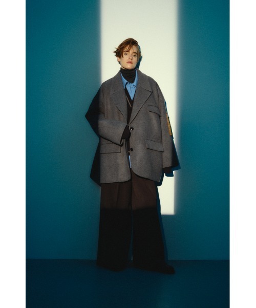 RIM.ARK（リムアーク）の「【26FW OUTER PRE ORDER】Big size single CT(ビッグ サイズ シングル コート)（その他アウター・レディース・グレー/ネイビー・FREE）」の15枚目の写真
