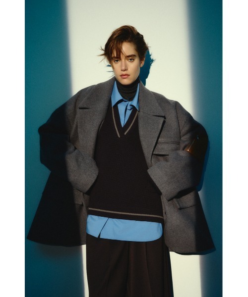 RIM.ARK（リムアーク）の「【26FW OUTER PRE ORDER】Big size single CT(ビッグ サイズ シングル コート)（その他アウター・レディース・グレー/ネイビー・FREE）」の17枚目の写真