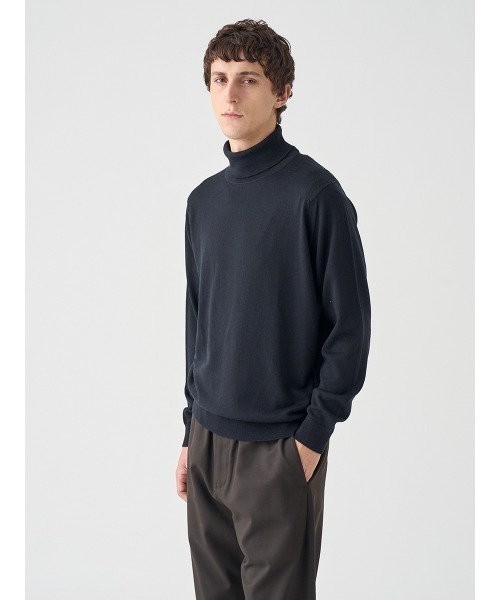 JOHN SMEDLEY(ジョンスメドレー)の「タートルネック長袖ニットプルオーバー(ニット/セーター・メンズ・ブラック・L)」の2枚目の写真
