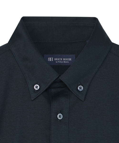 TOKYO SHIRTS(トウキョウシャツ)の「ビズポロ ポロシャツ 長袖 綿100%(ポロシャツ・メンズ・ネイビー・S/L/LL/XL)」の3枚目の写真
