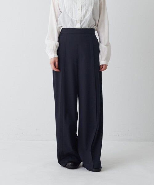 conges payes ADIEU TRISTESSE(コンジェ ペイエ アデュートリステス)の「タックラインパンツ(その他パンツ・レディース・ネイビー/チェック・38)」の4枚目の写真