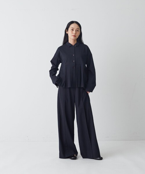 conges payes ADIEU TRISTESSE(コンジェ ペイエ アデュートリステス)の「タックラインパンツ(その他パンツ・レディース・ネイビー/チェック・38)」の5枚目の写真