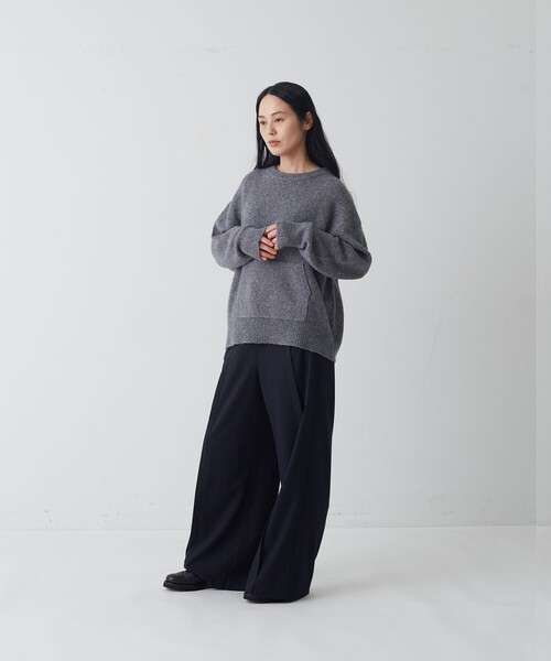 conges payes ADIEU TRISTESSE(コンジェ ペイエ アデュートリステス)の「タックラインパンツ(その他パンツ・レディース・ネイビー/チェック・38)」の6枚目の写真