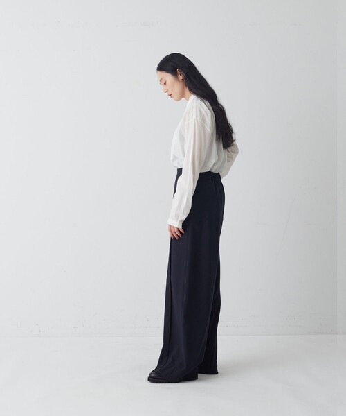 conges payes ADIEU TRISTESSE(コンジェ ペイエ アデュートリステス)の「タックラインパンツ(その他パンツ・レディース・ネイビー/チェック・38)」の7枚目の写真