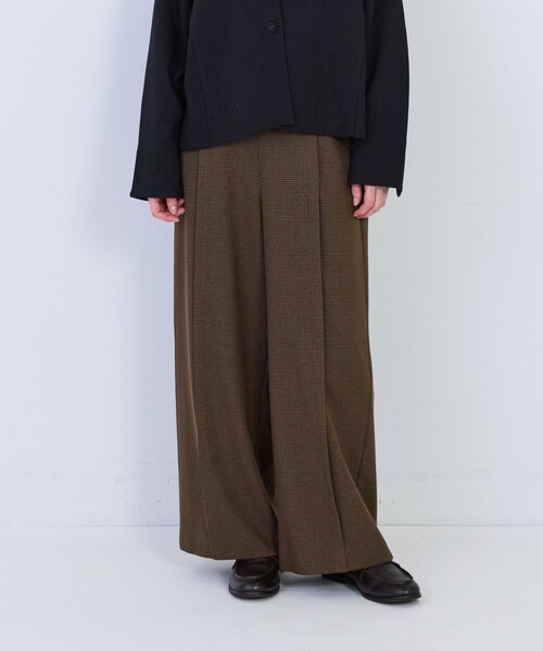conges payes ADIEU TRISTESSE(コンジェ ペイエ アデュートリステス)の「タックラインパンツ(その他パンツ・レディース・ネイビー/チェック・38)」の9枚目の写真