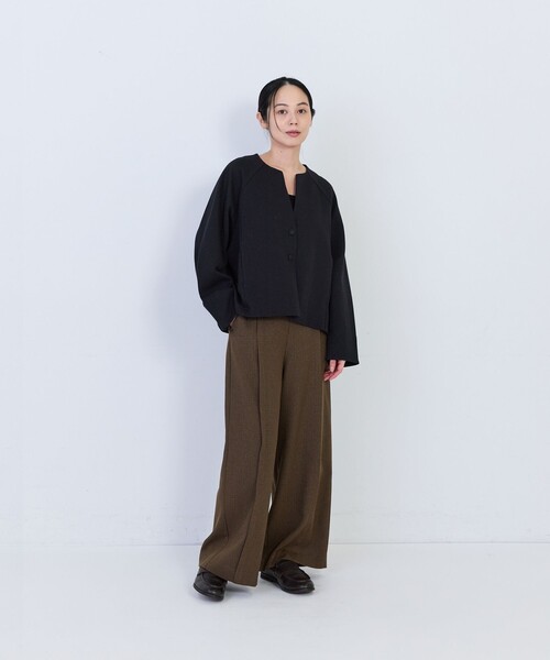 conges payes ADIEU TRISTESSE(コンジェ ペイエ アデュートリステス)の「タックラインパンツ(その他パンツ・レディース・ネイビー/チェック・38)」の10枚目の写真