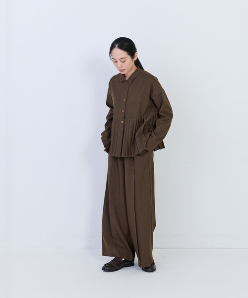conges payes ADIEU TRISTESSE(コンジェ ペイエ アデュートリステス)の「タックラインパンツ(その他パンツ・レディース・ネイビー/チェック・38)」の11枚目の写真