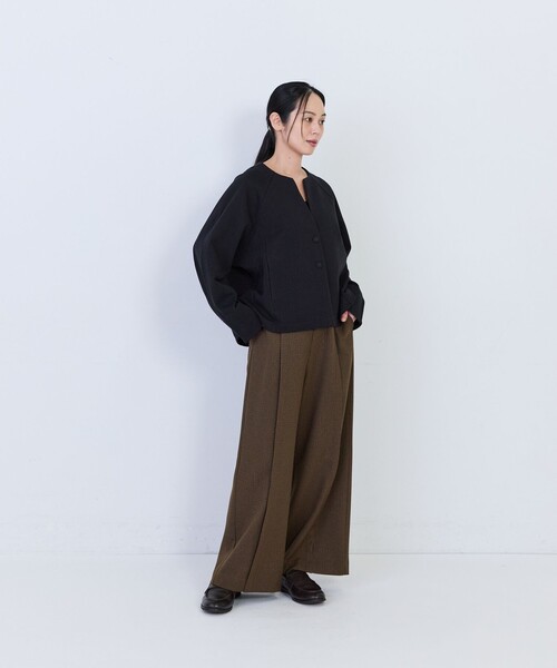 conges payes ADIEU TRISTESSE(コンジェ ペイエ アデュートリステス)の「タックラインパンツ(その他パンツ・レディース・ネイビー/チェック・38)」の12枚目の写真