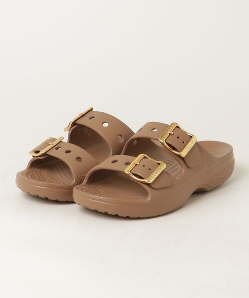 crocs（クロックス）の「crocs/クロックス WMN METALIC BUCKLE SANDAL（サンダル・レディース・ブラック/ブラウン・22cm/23cm/24cm/25cm）」の2枚目の写真