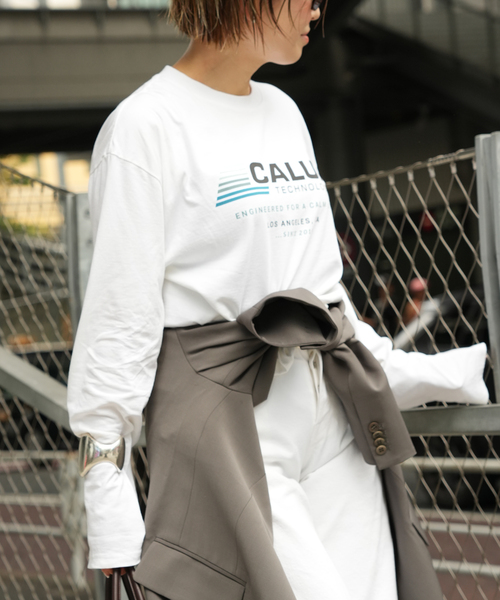 CALUX(キャラクス)の「【CALUX/キャラクス】BIG ロングスリーブ Tシャツ(Tシャツ/カットソー・レディース・ホワイト・FREE)」の16枚目の写真