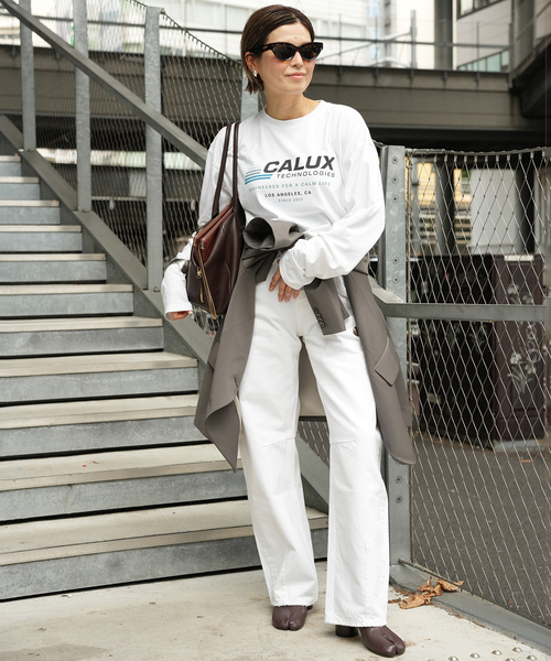 CALUX(キャラクス)の「【CALUX/キャラクス】BIG ロングスリーブ Tシャツ(Tシャツ/カットソー・レディース・ホワイト・FREE)」の17枚目の写真