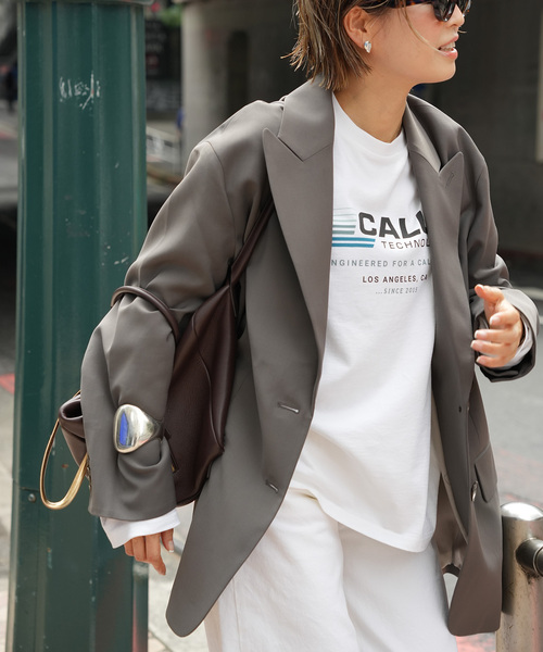 CALUX(キャラクス)の「【CALUX/キャラクス】BIG ロングスリーブ Tシャツ(Tシャツ/カットソー・レディース・ホワイト・FREE)」の11枚目の写真