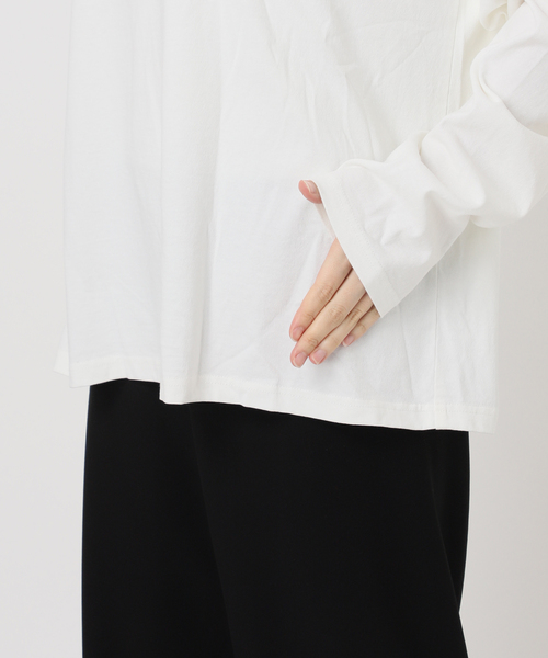CALUX(キャラクス)の「【CALUX/キャラクス】BIG ロングスリーブ Tシャツ(Tシャツ/カットソー・レディース・ホワイト・FREE)」の8枚目の写真