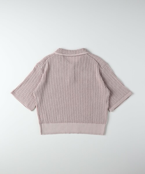 HONEYSUCKLE ROSE(ハニーサックルローズ)の「メッシュポロ襟セーター(ニット/セーター・レディース・ブラック/グレー/ピンク・04/05)」の8枚目の写真