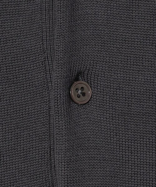 green label relaxing（グリーンレーベルリラクシング）の「FINE BASIC アメリカンシーアイランドコットン 長袖 ニットポロシャツ（ポロシャツ・メンズ・ベージュ/ダークグレー・XL/M/L）」の15枚目の写真