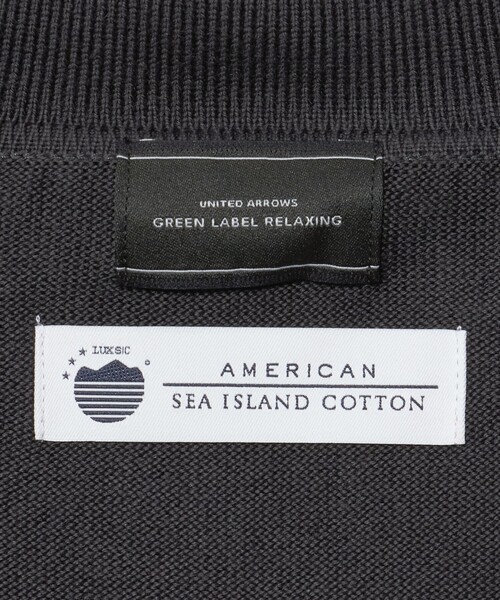 green label relaxing（グリーンレーベルリラクシング）の「FINE BASIC アメリカンシーアイランドコットン 長袖 ニットポロシャツ（ポロシャツ・メンズ・ベージュ/ダークグレー・XL/M/L）」の20枚目の写真