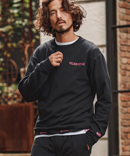 felkod(フィルコッド)の「msw1956- Back Fleece Sweatshirt バックフリーストレーナー(F26F150)(スウェット・メンズ・トップグレー/ブラック・L/M/S)」の8枚目の写真
