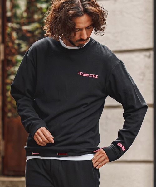felkod(フィルコッド)の「msw1956- Back Fleece Sweatshirt バックフリーストレーナー(F26F150)(スウェット・メンズ・トップグレー/ブラック・L/M/S)」の9枚目の写真