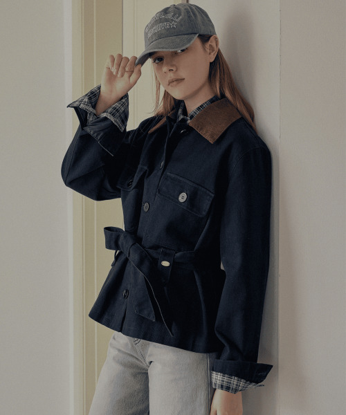 SLOWLOLLI(スローローリ)の「Belted cotton work jacket_2 Colors(デニムジャケット・レディース・その他・FREE)」の7枚目の写真