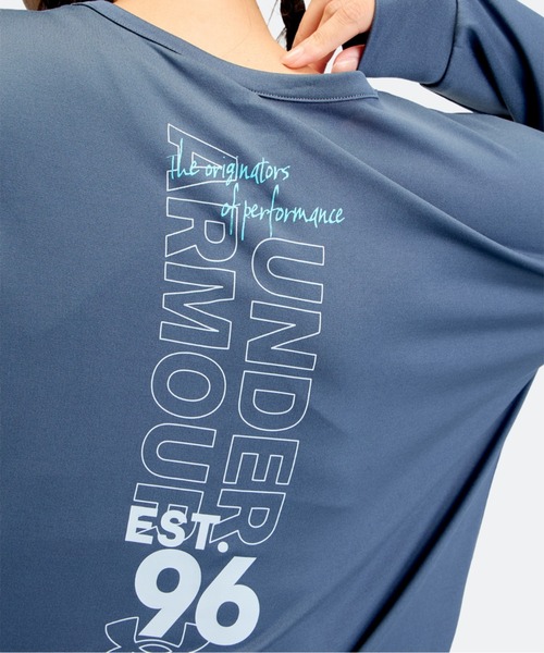 UNDER ARMOUR(アンダーアーマー)の「アンダーアーマー UNDER ARMOUR UAテック グラフィック ロングスリーブ Tシャツ(Tシャツ/カットソー・レディース・ダークブルー/オフホワイト・S/L)」の6枚目の写真