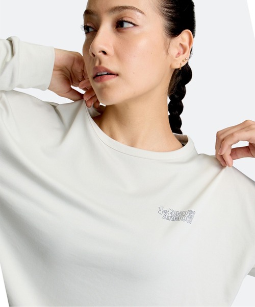 UNDER ARMOUR(アンダーアーマー)の「アンダーアーマー UNDER ARMOUR UAテック グラフィック ロングスリーブ Tシャツ(Tシャツ/カットソー・レディース・ダークブルー/オフホワイト・S/L)」の10枚目の写真