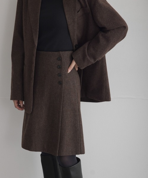 URBAN RESEARCH Sonny Label（アーバンリサーチサニーレーベル）の「『WEB限定』ツイードミニキュロットスカート（その他パンツ・レディース・ブラウン/ダークブラウン・36/38）」の2枚目の写真