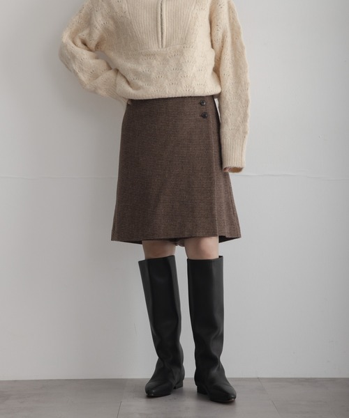 URBAN RESEARCH Sonny Label（アーバンリサーチサニーレーベル）の「『WEB限定』ツイードミニキュロットスカート（その他パンツ・レディース・ブラウン/ダークブラウン・36/38）」の12枚目の写真
