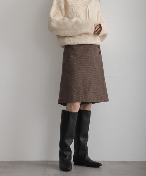 URBAN RESEARCH Sonny Label（アーバンリサーチサニーレーベル）の「『WEB限定』ツイードミニキュロットスカート（その他パンツ・レディース・ブラウン/ダークブラウン・36/38）」の15枚目の写真