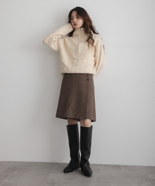 URBAN RESEARCH Sonny Label（アーバンリサーチサニーレーベル）の「『WEB限定』ツイードミニキュロットスカート（その他パンツ・レディース・ブラウン/ダークブラウン・36/38）」の16枚目の写真