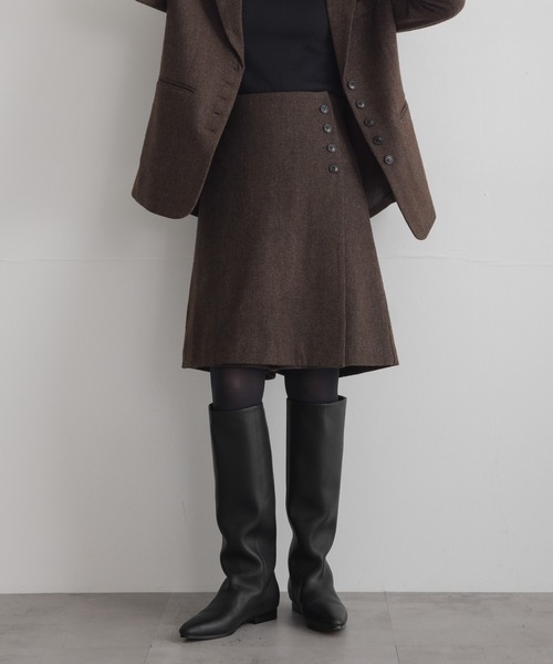 URBAN RESEARCH Sonny Label（アーバンリサーチサニーレーベル）の「『WEB限定』ツイードミニキュロットスカート（その他パンツ・レディース・ブラウン/ダークブラウン・36/38）」の3枚目の写真