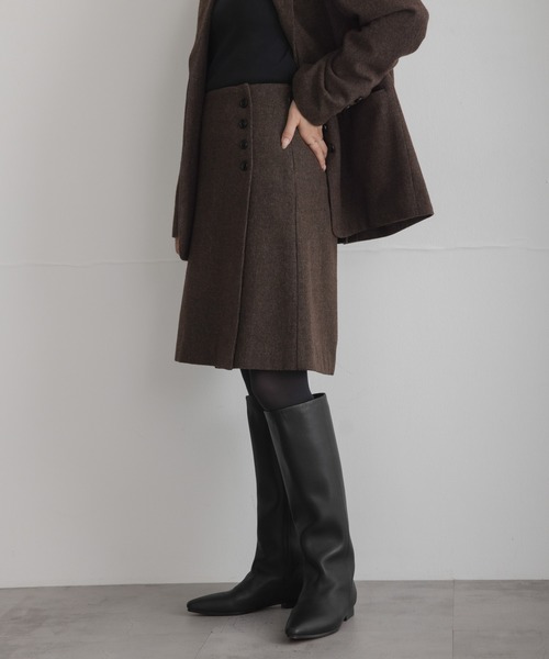 URBAN RESEARCH Sonny Label（アーバンリサーチサニーレーベル）の「『WEB限定』ツイードミニキュロットスカート（その他パンツ・レディース・ブラウン/ダークブラウン・36/38）」の5枚目の写真