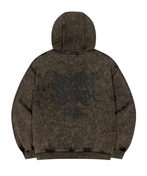 BROWNBREATH(ブラウンブレス)の「ヴィンテージウォッシュ タグ付きフードジップアップ(パーカー・レディース・ブラウン/カーキ/チャコール・SMALL/MEDIUM/LARGE/X-LARGE)」の1枚目の写真