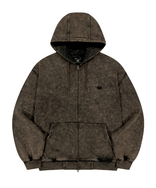 BROWNBREATH(ブラウンブレス)の「ヴィンテージウォッシュ タグ付きフードジップアップ(パーカー・レディース・ブラウン/カーキ/チャコール・SMALL/MEDIUM/LARGE/X-LARGE)」の7枚目の写真