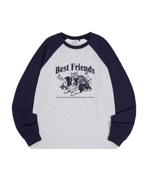 ROIDESROIS(ロワデロワ)の「ブラシハートロゴラグラン長袖Tシャツ(ネイビー)(Tシャツ/カットソー・レディース・その他・1/2)」の1枚目の写真