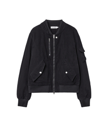 Double neck padded ma-1 jacket BLACK