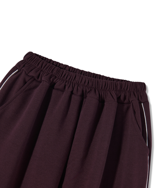 PIANER KIDS(ピアネールキッズ)の「パイピングジョガースウェットパンツ(バーガンディ)(スウェットパンツ・レディース・バーガンディー・M(130-140cm)/L(140-150㎝)/S(120-130cm)/XL(150-160㎝))」の8枚目の写真