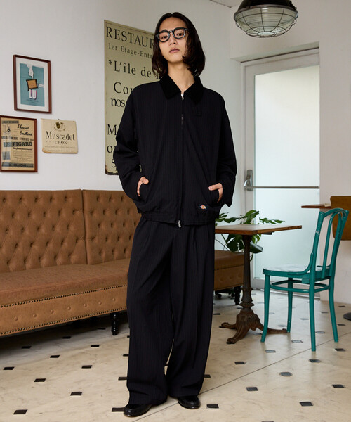 Dickies(ディッキーズ)の「Dickies × PUBLUX/ディッキーズ 別注 タック ワイド ワークパンツ 限定展開(その他パンツ・メンズ・ブラック/ストライプ/チャコールグレー・LARGE/MEDIUM/SMALL)」の8枚目の写真