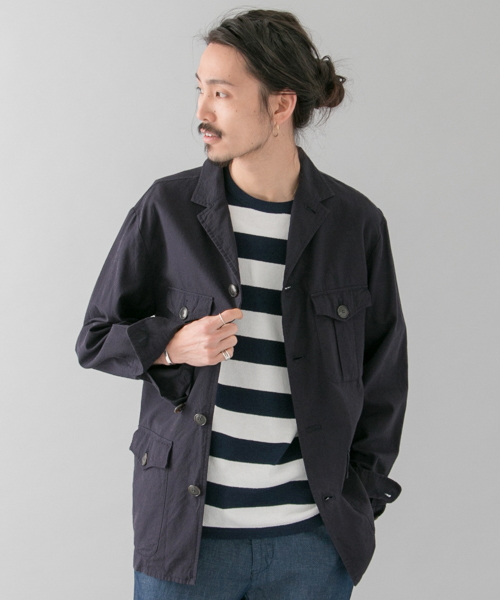 URBAN RESEARCH(アーバンリサーチ)の「URBAN RESEARCH 綿麻サファリJKT(その他アウター・メンズ・カーキ/ベージュ/ネイビー・LARGE/MEDIUM)」の3枚目の写真