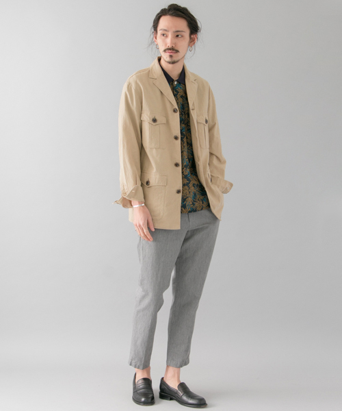 URBAN RESEARCH(アーバンリサーチ)の「URBAN RESEARCH 綿麻サファリJKT(その他アウター・メンズ・カーキ/ベージュ/ネイビー・LARGE/MEDIUM)」の7枚目の写真