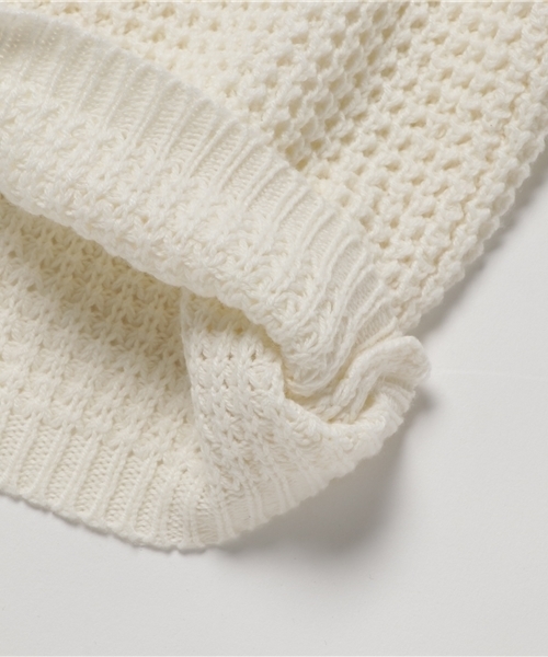 GLOBAL WORK（グローバルワーク）の「【キッズ】ワッフルビッグニットクループルオーバー/741228 （ニット/セーター・キッズ・グリーン/ホワイト/ワインレッド/ライトピンク・X-LARGE/LARGE/SMALL/MEDIUM）」の8枚目の写真