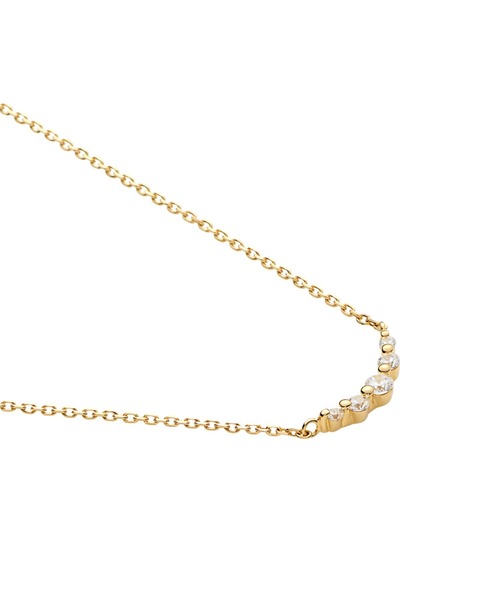 va vendome aoyama（ヴイエーヴァンドームアオヤマ）の「シルバー ジルコニアラインネックレス（ネックレス・レディース・ピンクゴールド/シルバー/イエローゴールド・40cm）」の6枚目の写真