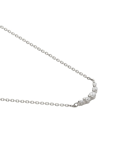 va vendome aoyama（ヴイエーヴァンドームアオヤマ）の「シルバー ジルコニアラインネックレス（ネックレス・レディース・ピンクゴールド/シルバー/イエローゴールド・40cm）」の11枚目の写真