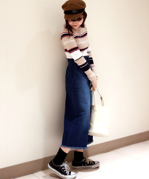 archives（アルシーヴ）の「マルチボーダーオフショルダーニットプルオーバー（ニット/セーター・レディース・ベージュ/ピンク/グレー・MEDIUM）」の12枚目の写真