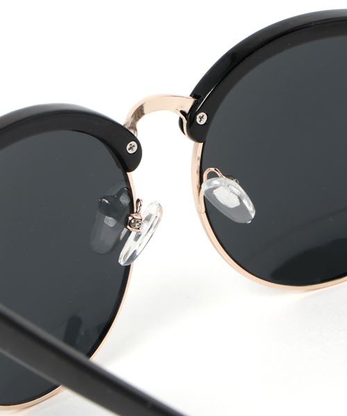 WEGO（ウィゴー）の「WEGO/ボストンブロータイプサングラス（サングラス・メンズ・ブラウン系その他/ブラック/ピンク/ホワイト/ターコイズブルー/ライトピンク・FREE）」の10枚目の写真